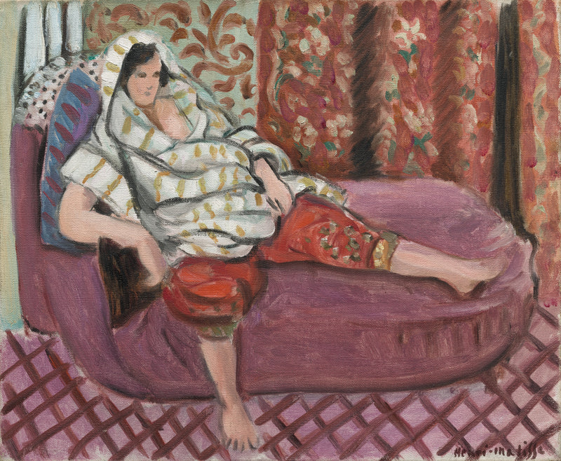 Matisse - Woman on Rose Divian - Magnet